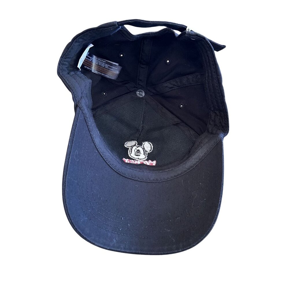 Primark Disney Mickey Mouse Black Red White Stripe Baseball Cap Adult Black VGC - Picture 5 of 6